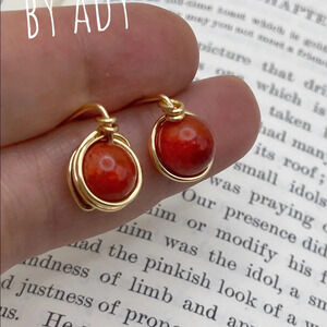 Alquimia Gold and Red Earrings